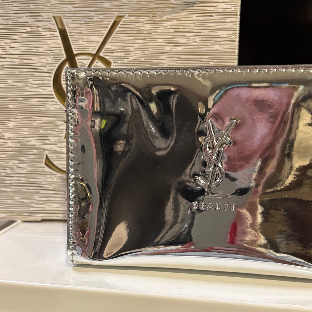 Ysl Silver MakeupClutch Gwp New